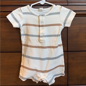 Colored Organics Striped Short-Sleeve Kids Onesie
